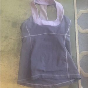 Lululemon Lilac Scoop Neck Tank w bra 8